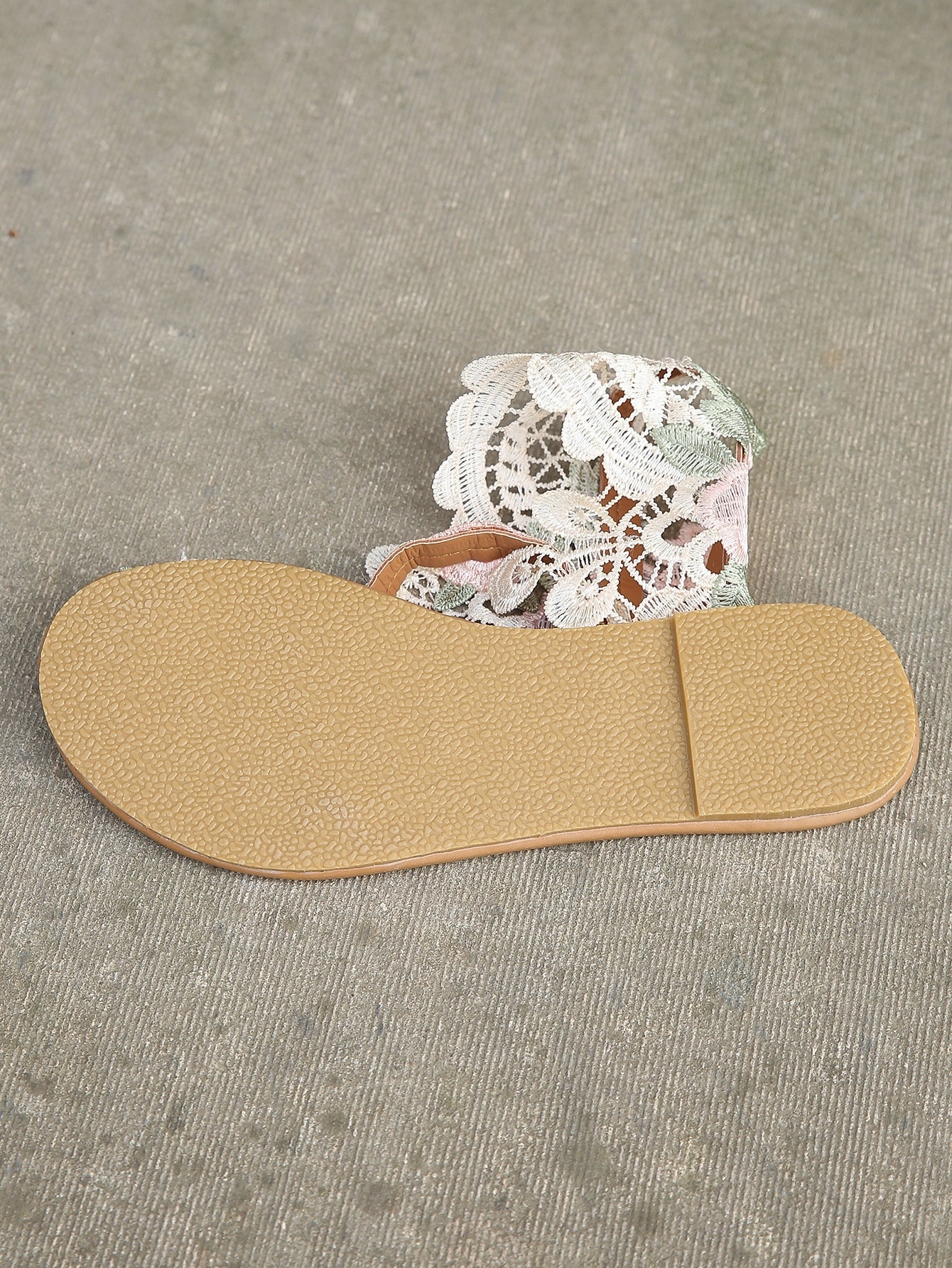 Minoa Laced Floral Pattern Summer Sandals