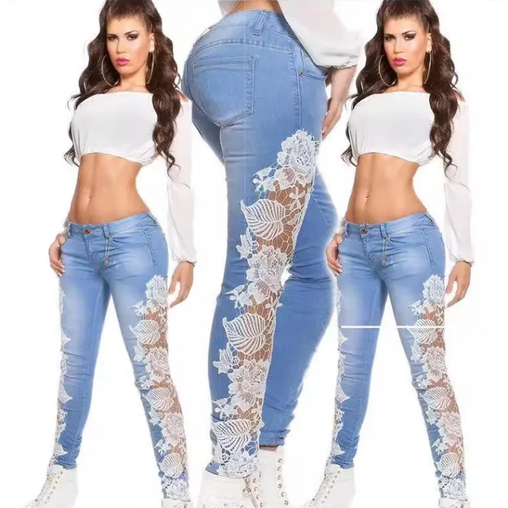 LightRebel Dantel Detaylı Düşük Bel Jean